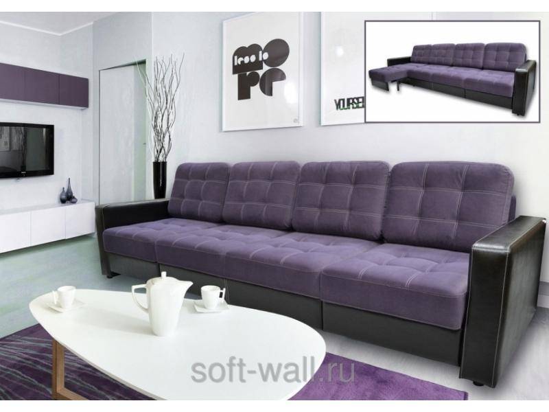 фиолетовый модульный диван трансформер 2 в Нижневартовске