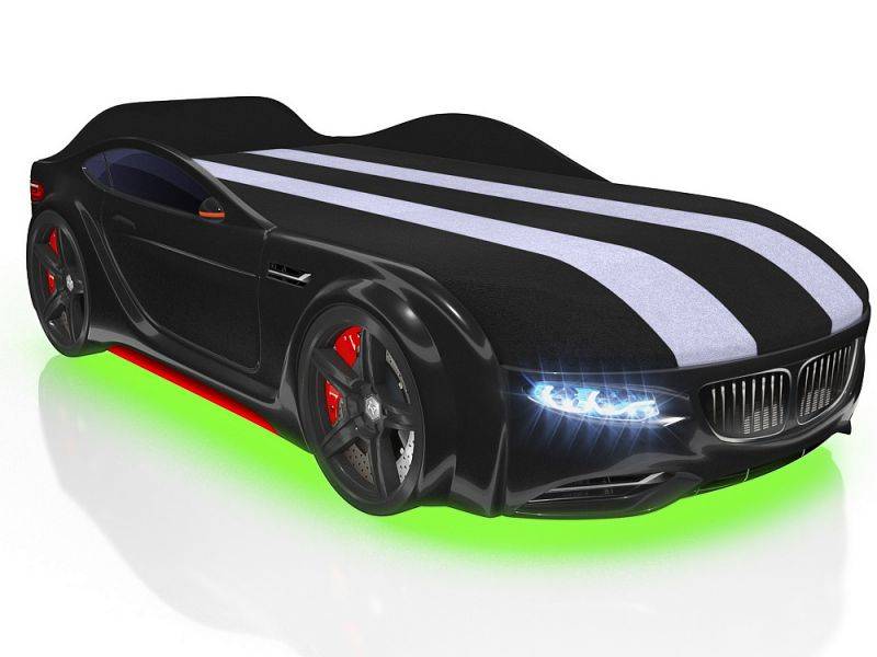 кровать-машинка romack junior черная в Нижневартовске