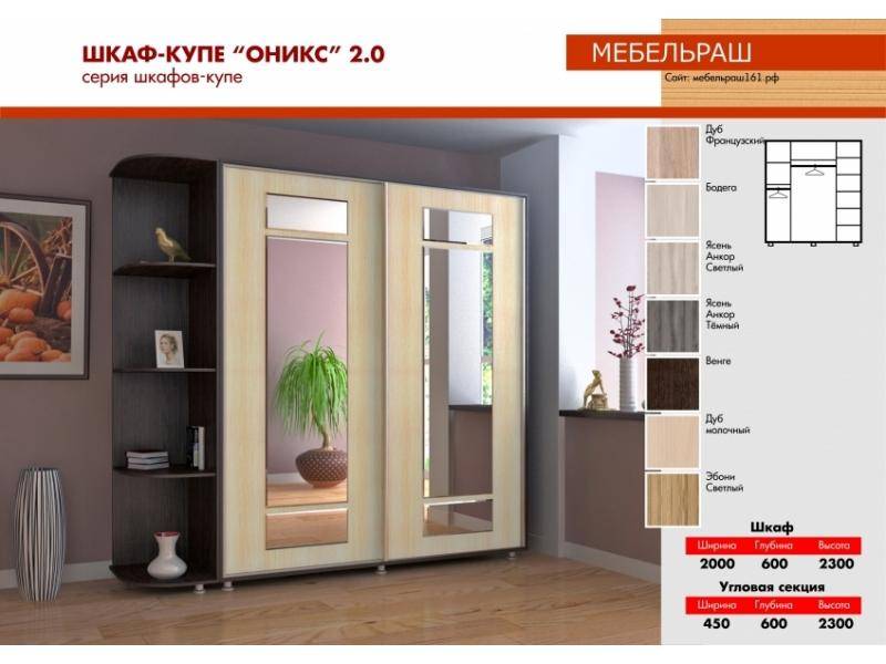 серия шкафов-купе оникс 2.0 в Нижневартовске