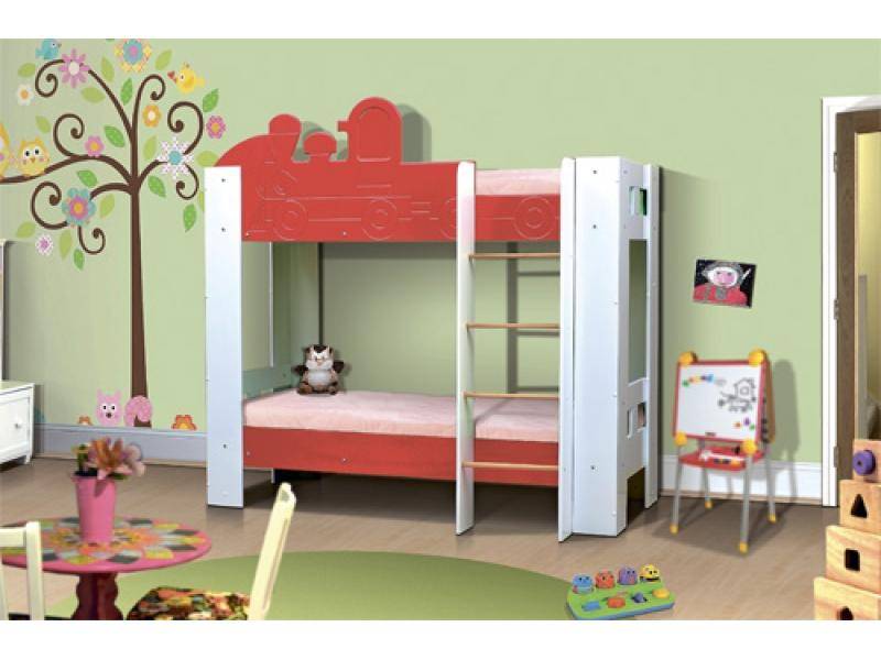 кровать детская паровоз 2хярусная 2 в Нижневартовске