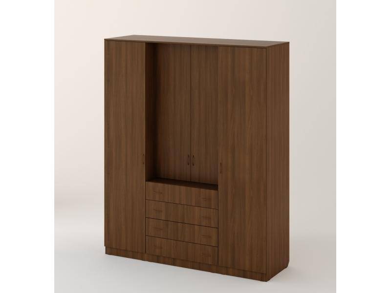 большой четырехстворчатый шкаф с полноценным комодом в Нижневартовске