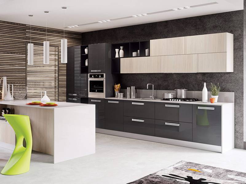 прямая современная кухня 23 в Нижневартовске