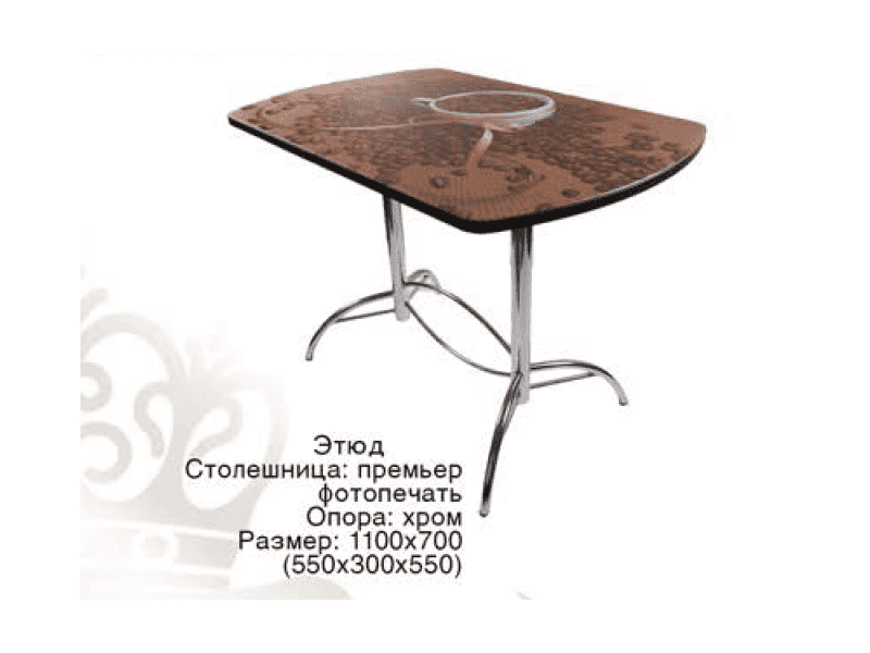 стол обеденный этюд с фотопечатью в Нижневартовске