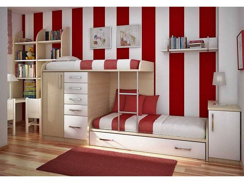 детская каспер двухъярусная кровать с вместительными стеллажами в Нижневартовске