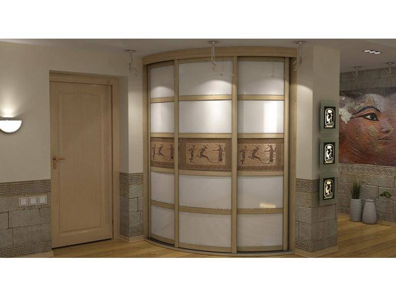 радиусный шкаф-купе в прихожую в Нижневартовске