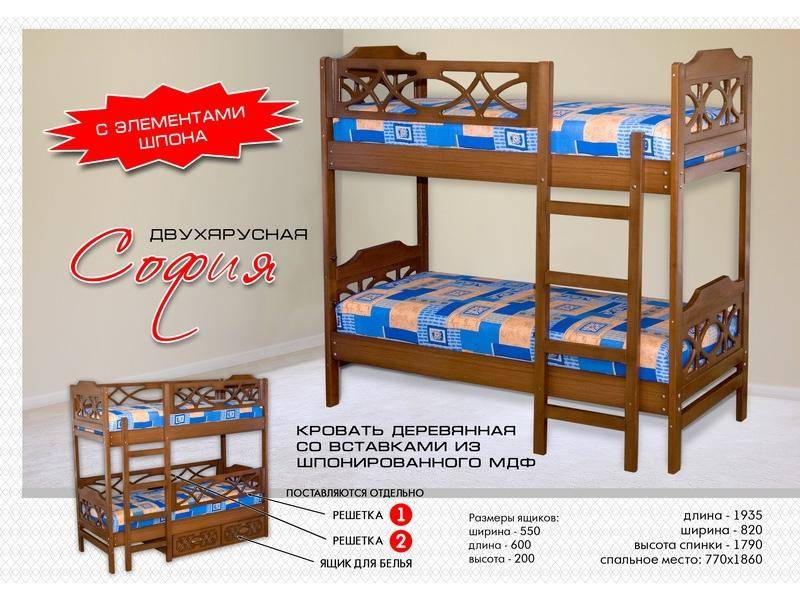 двухъярусная кровать софия в Нижневартовске