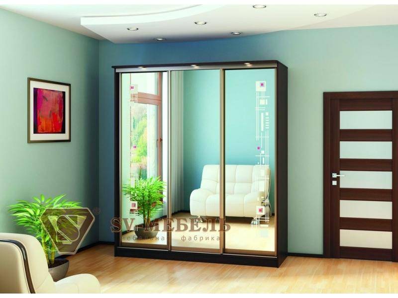 шкаф-купе с зеркалами геометрия в Нижневартовске