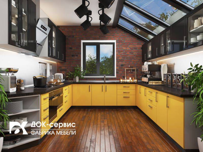 угловая п-образная кухня в Нижневартовске