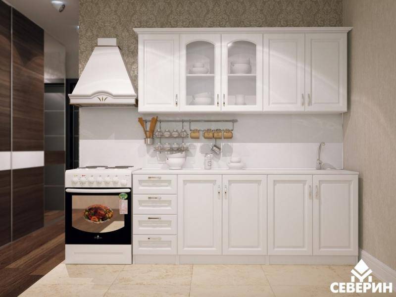 небольшая белая кухня трио в Нижневартовске