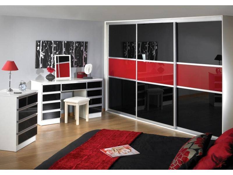 черно-красный шкаф-купе софия 6 в Нижневартовске