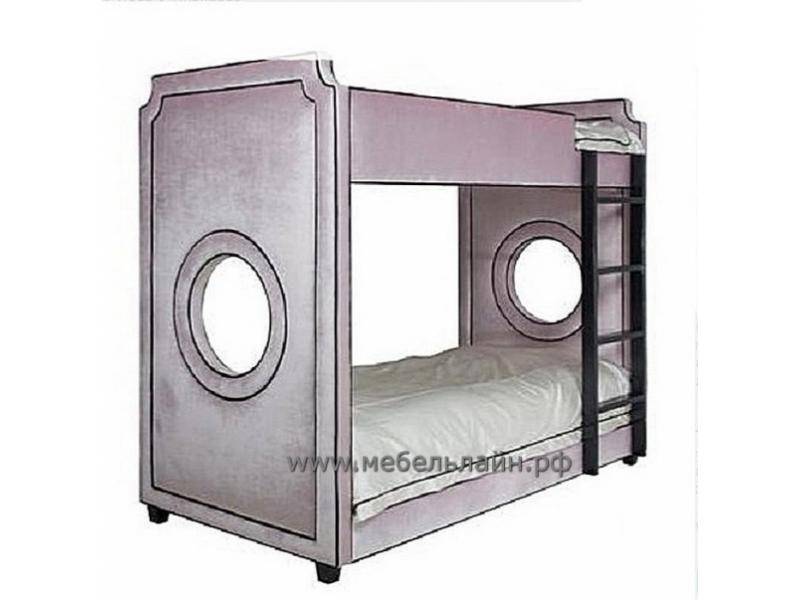 двухэтажная детская кроватка с обивкой тканью в Нижневартовске