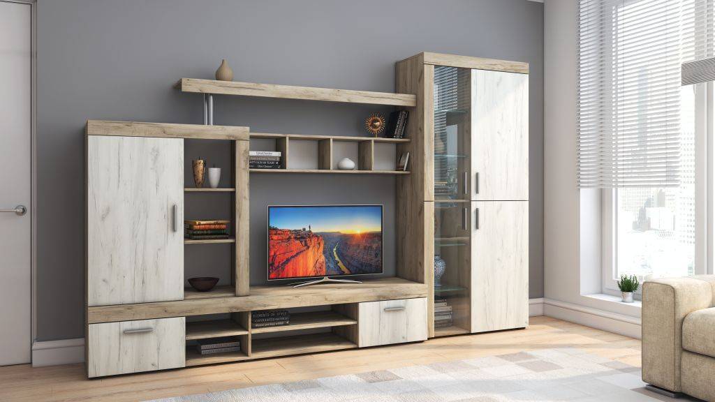 монтана гостиная дуб серый/дуб белый крафт в Нижневартовске