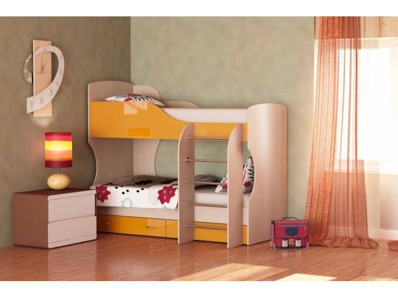 детская 2х ярусная кровать с ящиком мдф в Нижневартовске