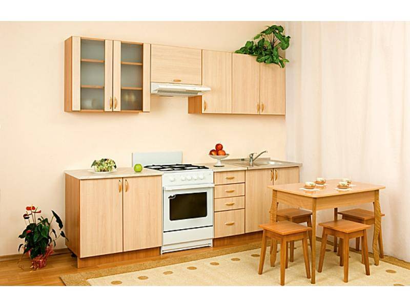 кухонный гарнитур прямой алеся клен в Нижневартовске