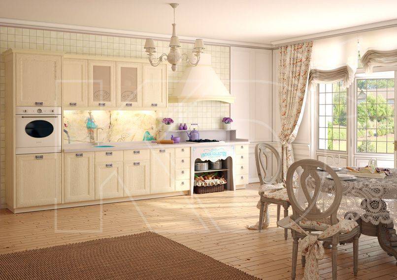 кухня прованс цвет молочный в Нижневартовске