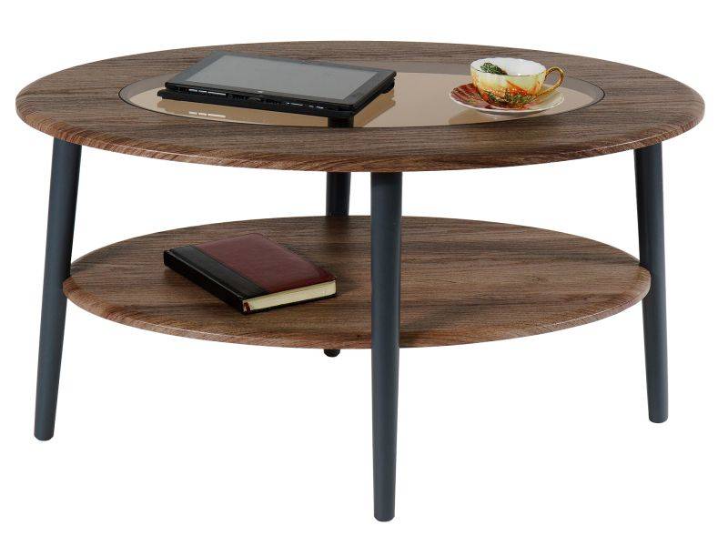 стол журнальный эль со стеклом сжс-01 грецкий орех в Нижневартовске