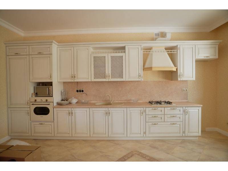 прямая бежевая кухня в Нижневартовске