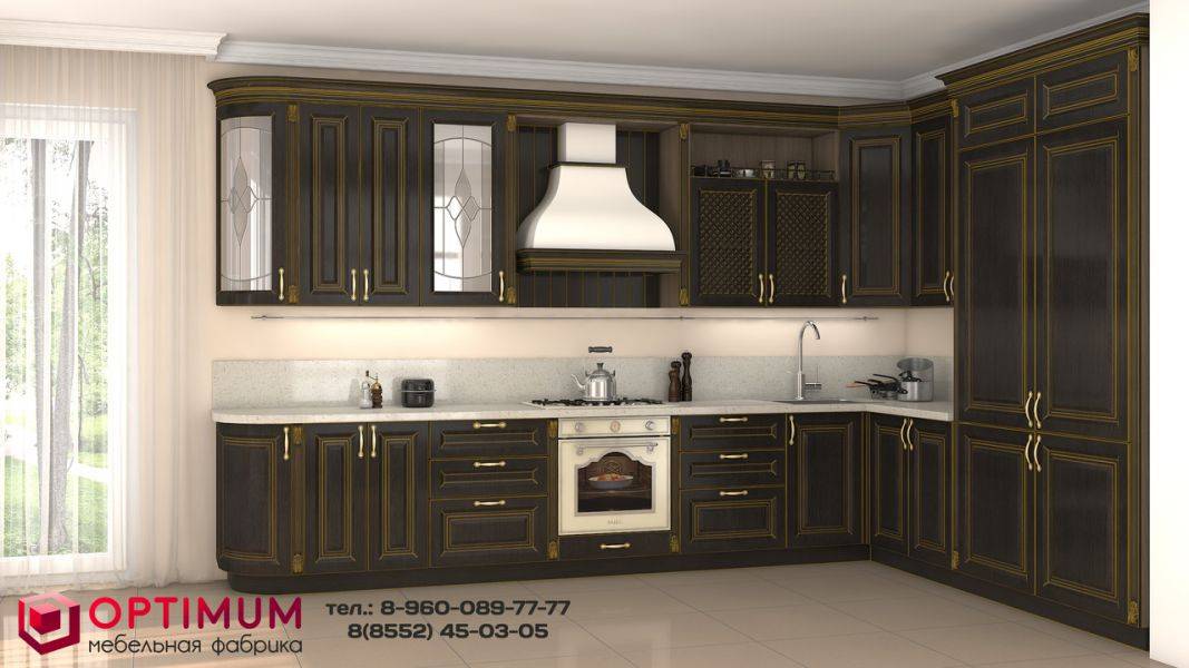 угловая классическая кухня пьяцо в Нижневартовске