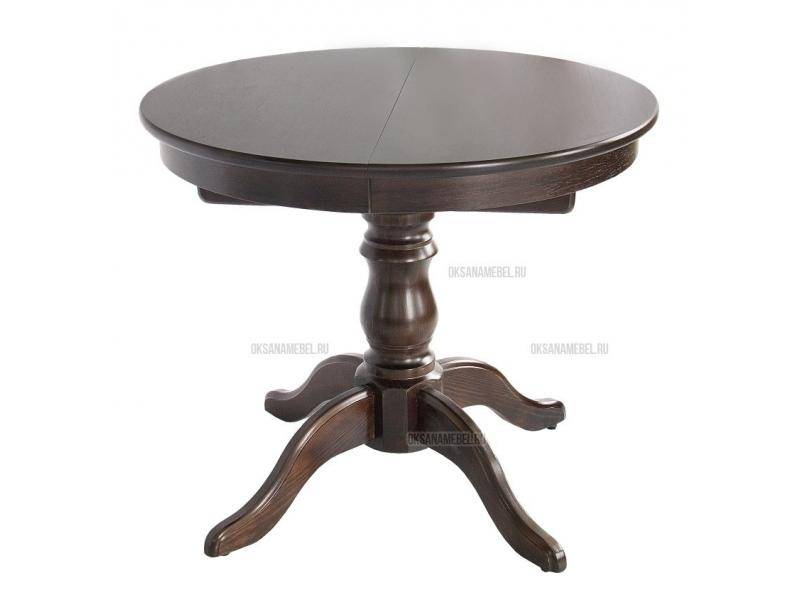 стол из натурального дерева 1балясный, круглый в Нижневартовске