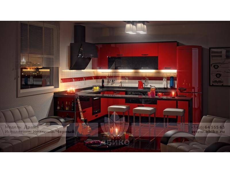 кухня драйв красный/черный в Нижневартовске