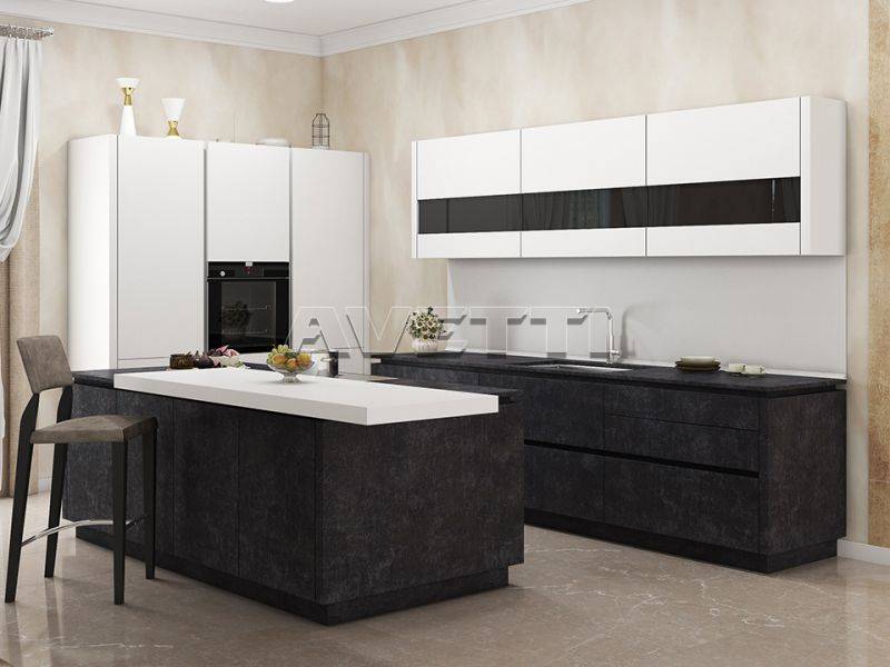 стильная кухня fenix под бетон в Нижневартовске