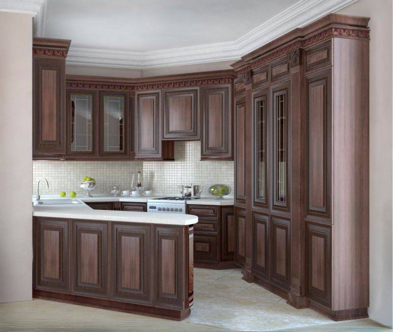 угловая кухня с буфетом в Нижневартовске