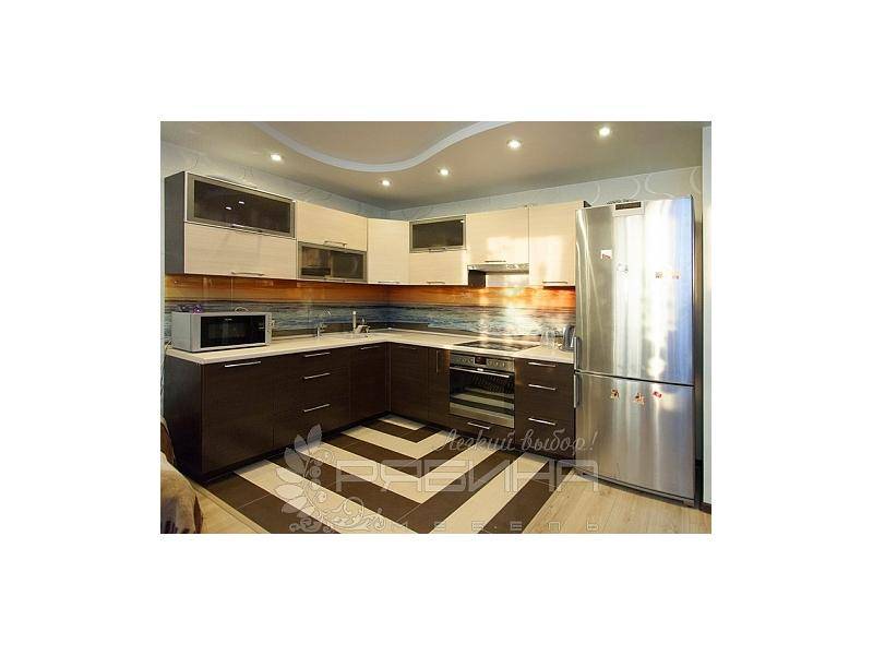 кухня с фасадами из шпона делфт в Нижневартовске