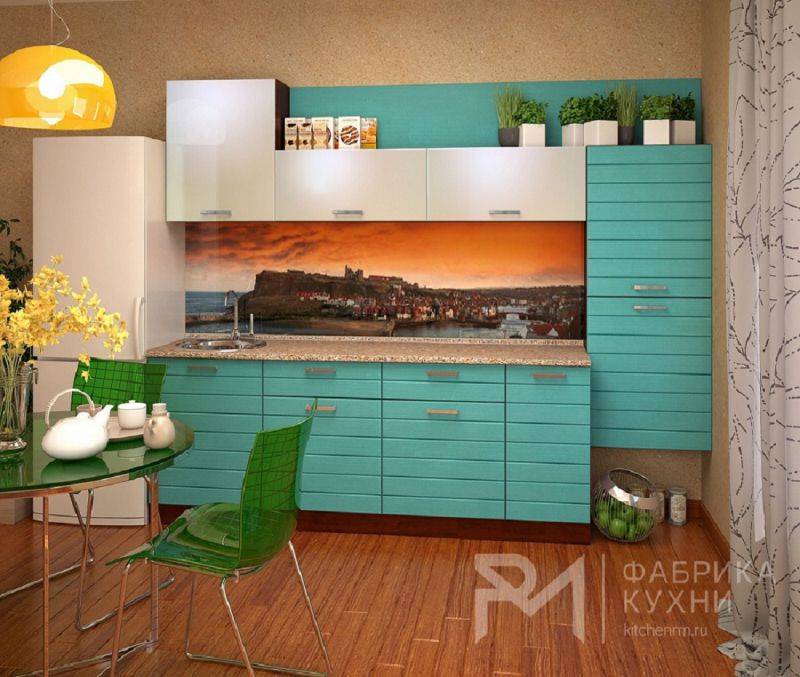 красивая кухня аквамарин крем-блюле в Нижневартовске