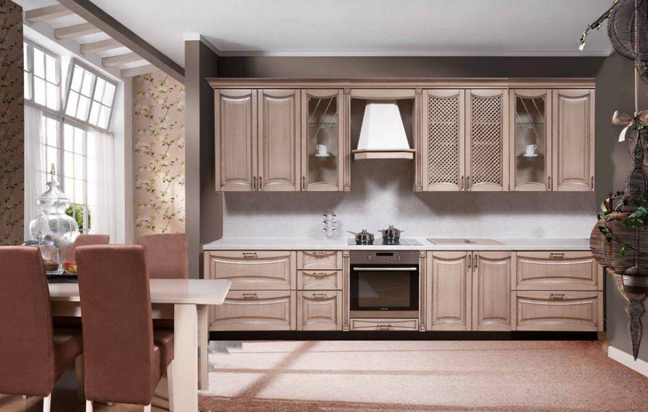 кухня прямая из дуба валенсия в Нижневартовске