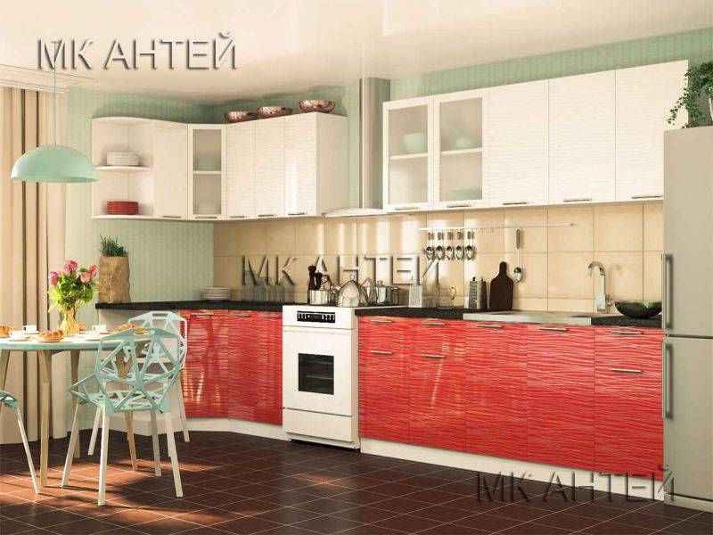 кухонный гарнитур страйп угловой в Нижневартовске