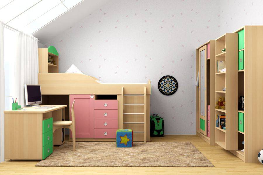 кровать-горка в детскую радуга 3 в Нижневартовске