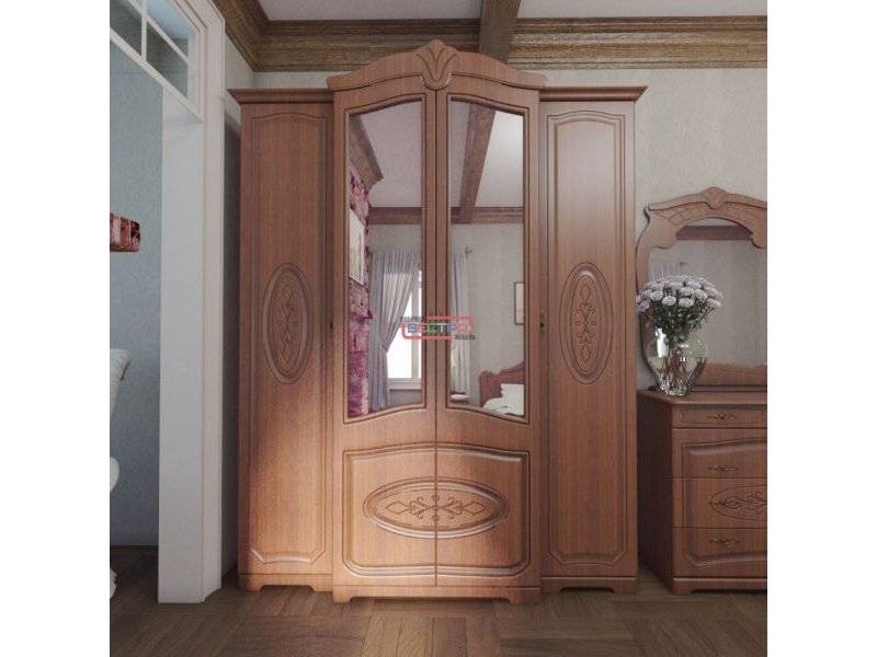 шкаф платяной валенсия мдф каштан с патиной в Нижневартовске