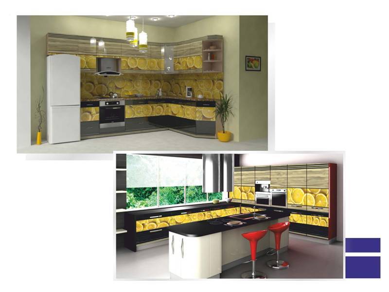 кухня угловая фотопечать 07 в Нижневартовске