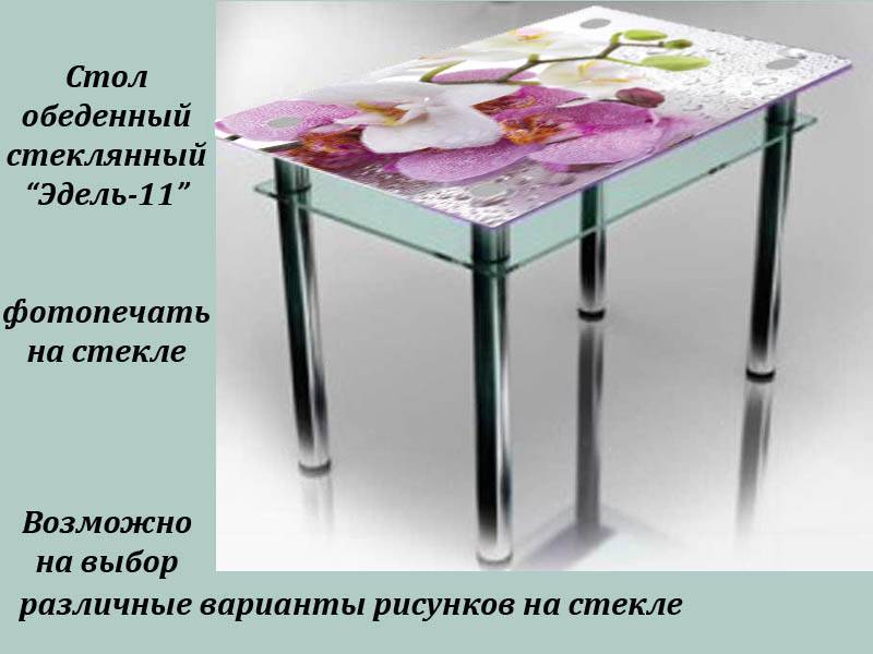 стол обеденный стеклянный эдель с фотопечатью в Нижневартовске