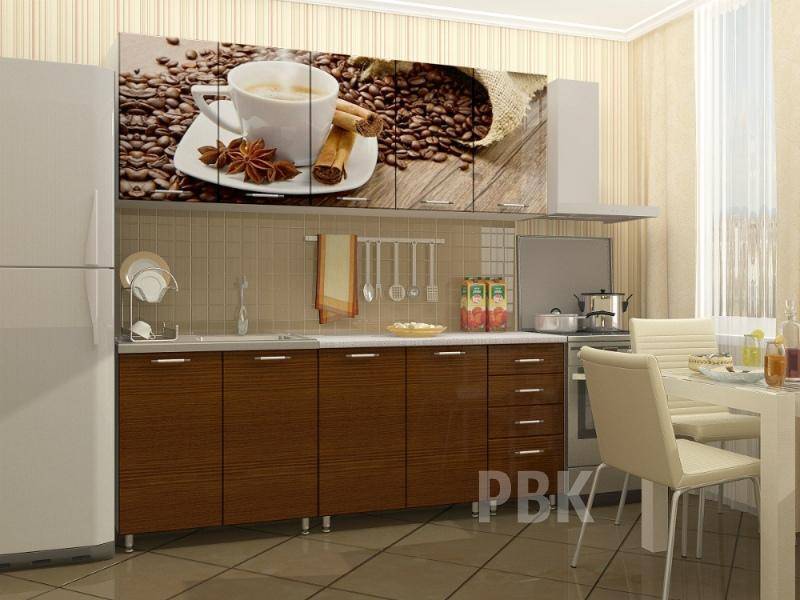 кухонный гарнитур с фотопечатью кофе в Нижневартовске