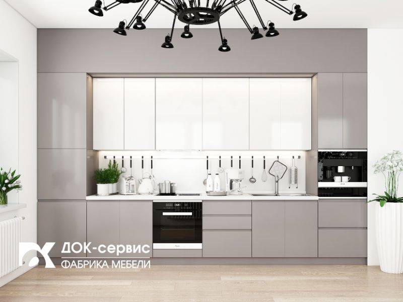 современная прямая кухня в Нижневартовске