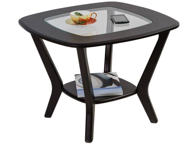 стол журнальный мельбурн со стеклом венге в Нижневартовске