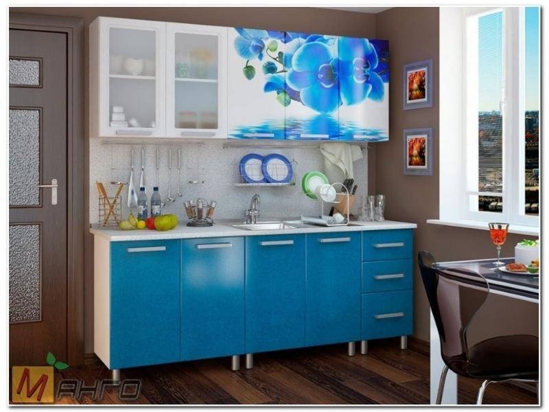 прямая кухня ирис с фотопечатью в Нижневартовске