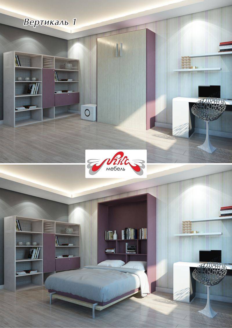 шкаф-кровать вертикаль 1 в Нижневартовске