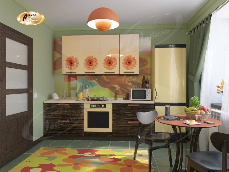 небольшая прямая кухня кода-герберы в Нижневартовске