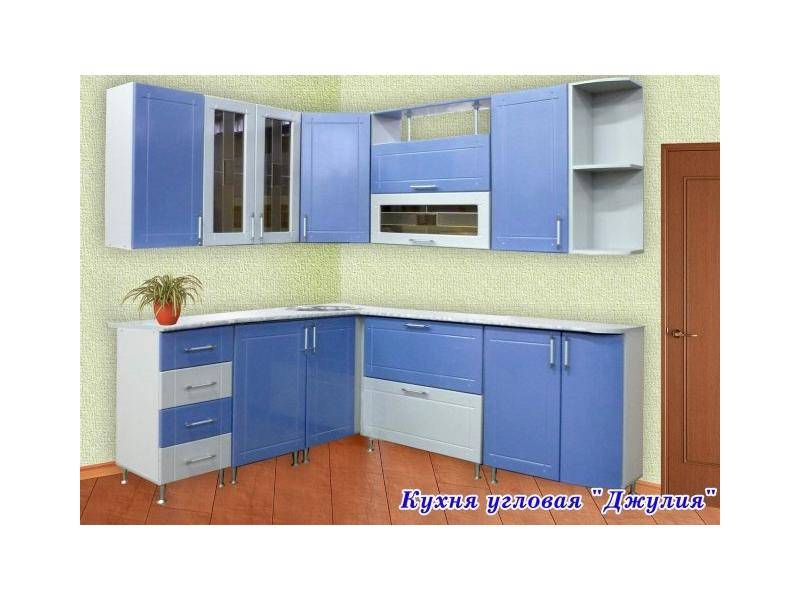 голубая угловая кухня джулия в Нижневартовске