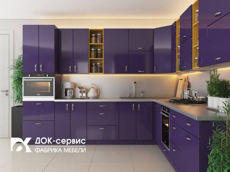 угловая кухня фиолетовая в Нижневартовске