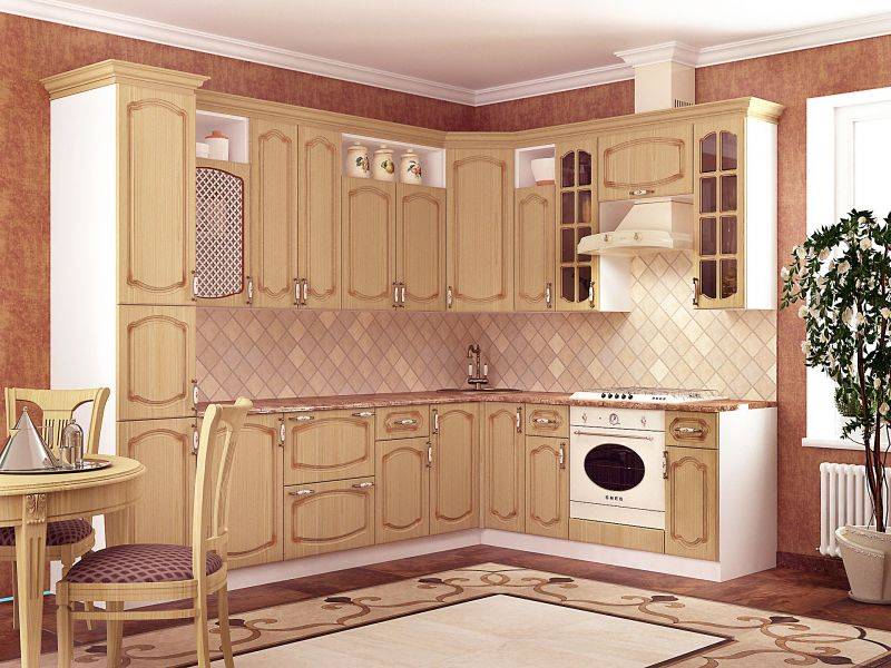 угловая кухня дуб беленый с патиной орех в Нижневартовске