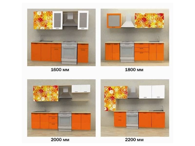 кухонный гарнитур оранжевый орнамент в Нижневартовске
