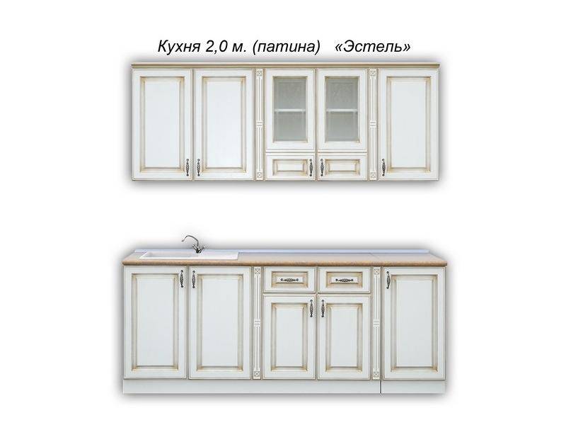 кухня прямая эстель патина в Нижневартовске