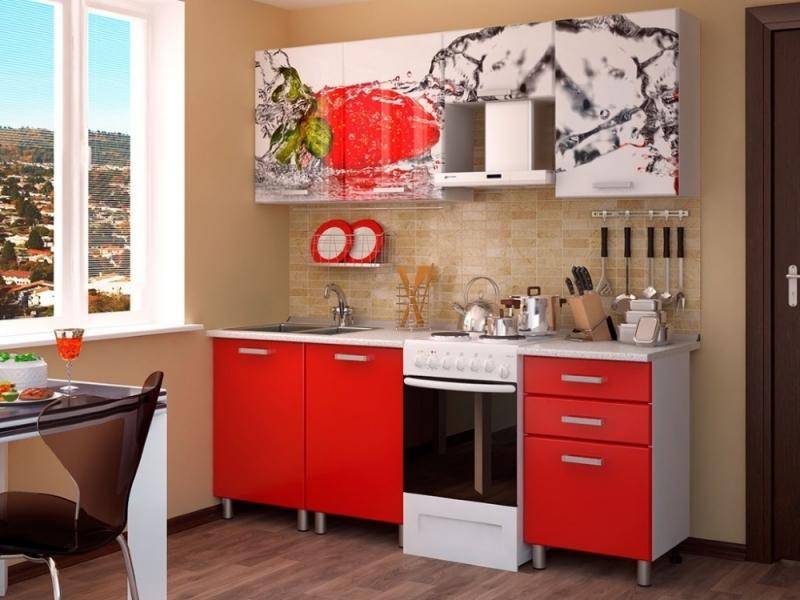 кухня с фотопечатью клубника в Нижневартовске