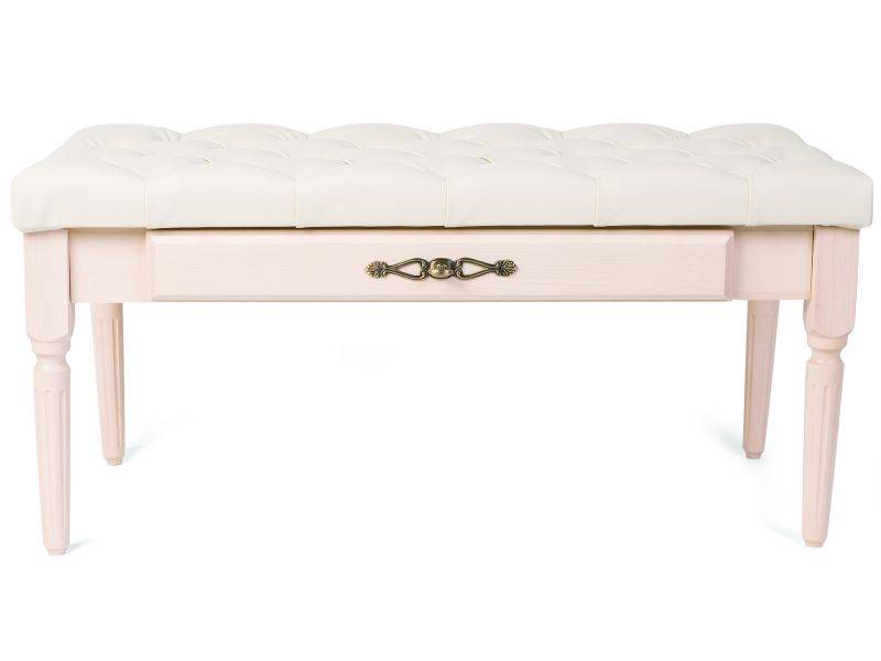 банкетка оливия эко-кожа молочный/белый ясень в Нижневартовске