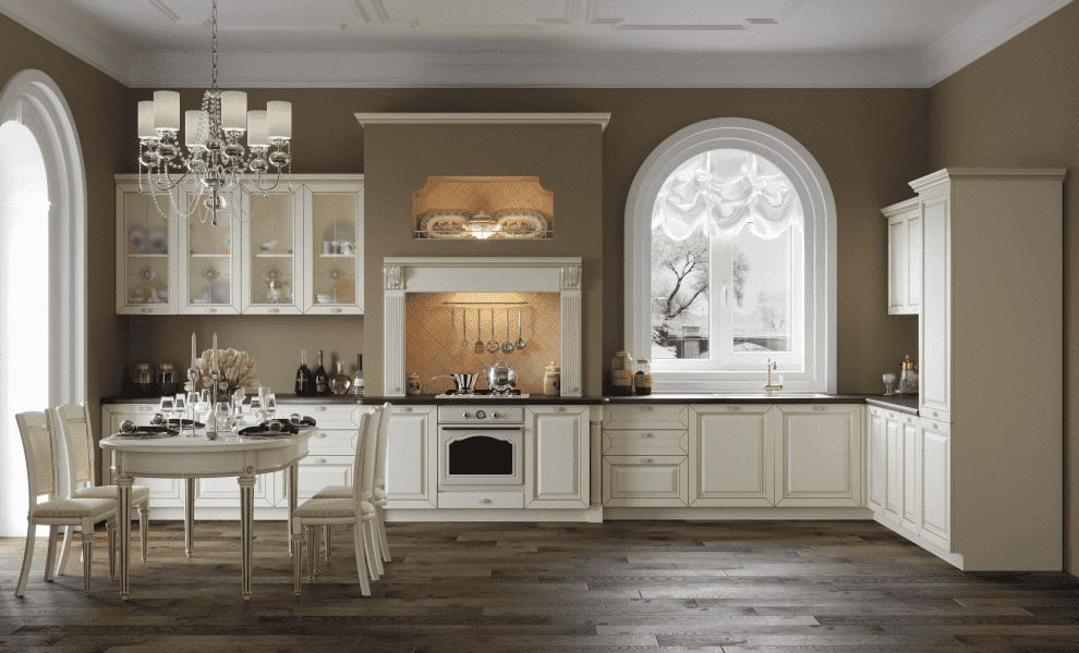 светлая угловая кухня николь шампань в Нижневартовске