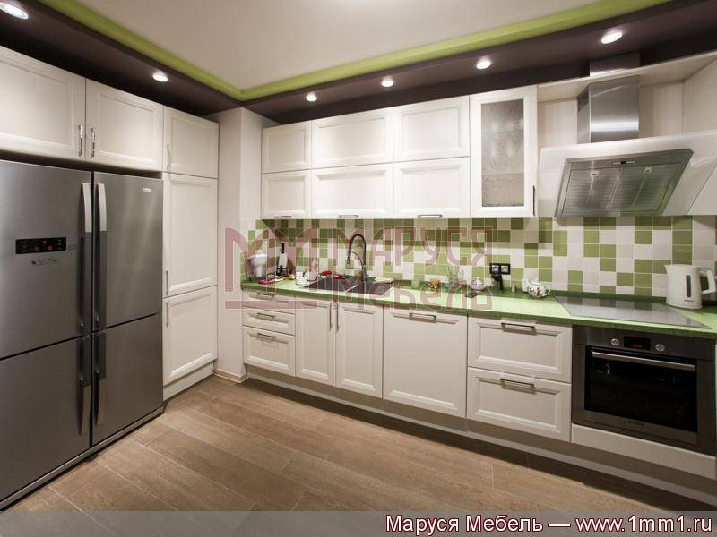 кухня прямая белая эмаль в Нижневартовске