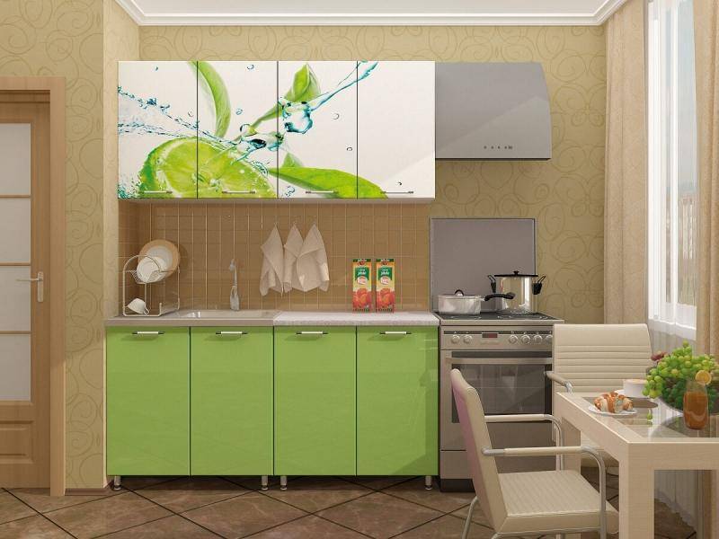 кухня с фотопечатью лайм в Нижневартовске